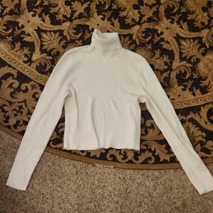 Ralph Lauren White Cowl Neck Sweater Knit